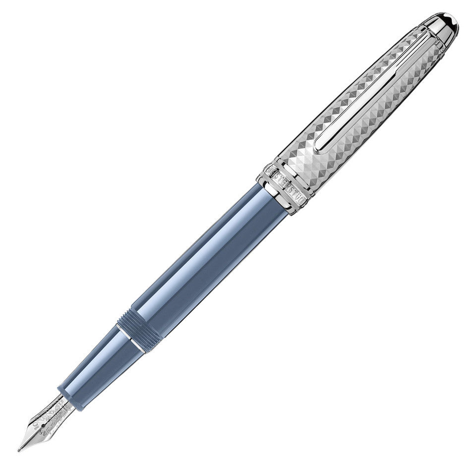 Montblanc Meisterstuck Glacier Doue Fountain Pen Blue by Montblanc at Cult Pens